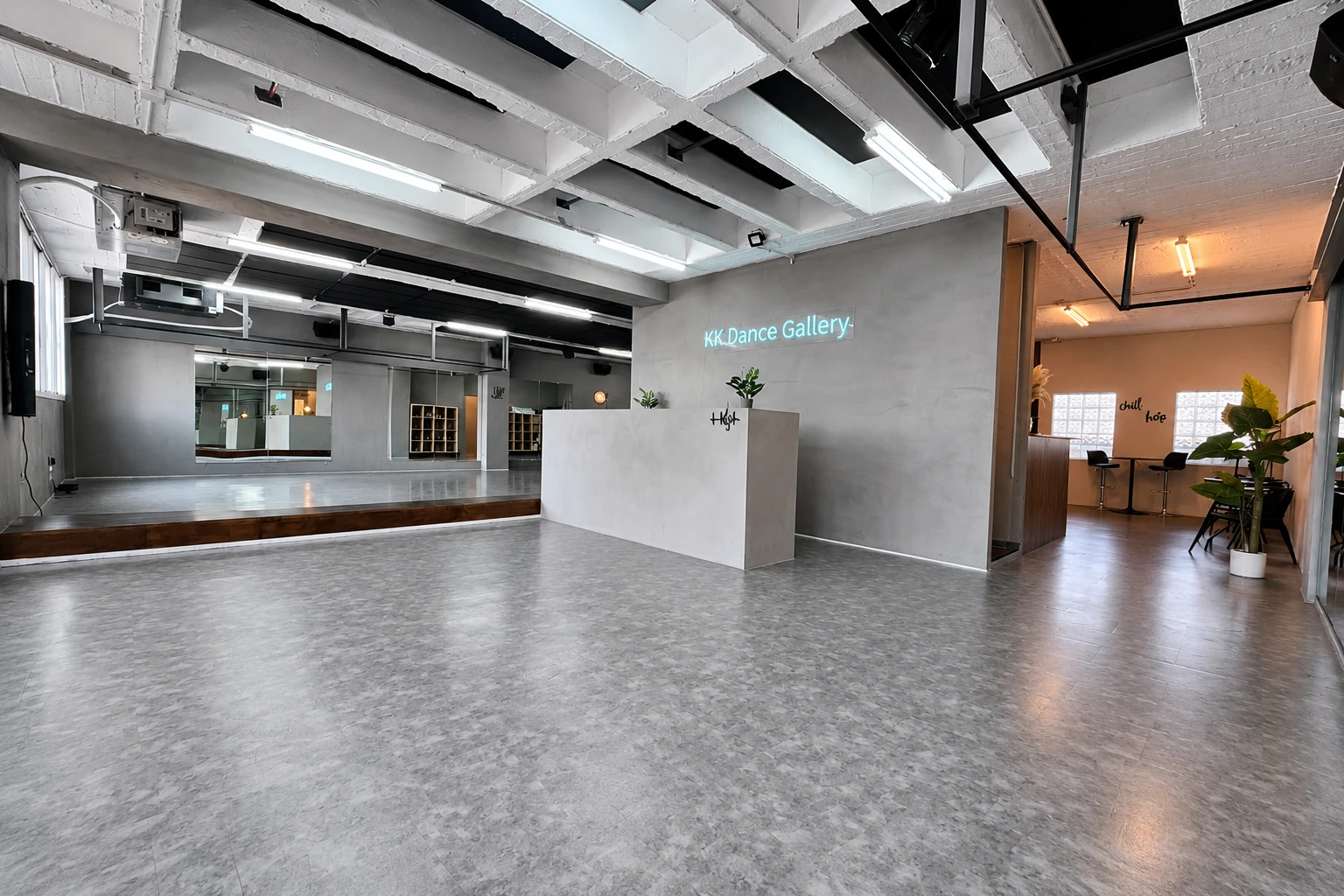 KK Dance Gallery studio space — full width hero image